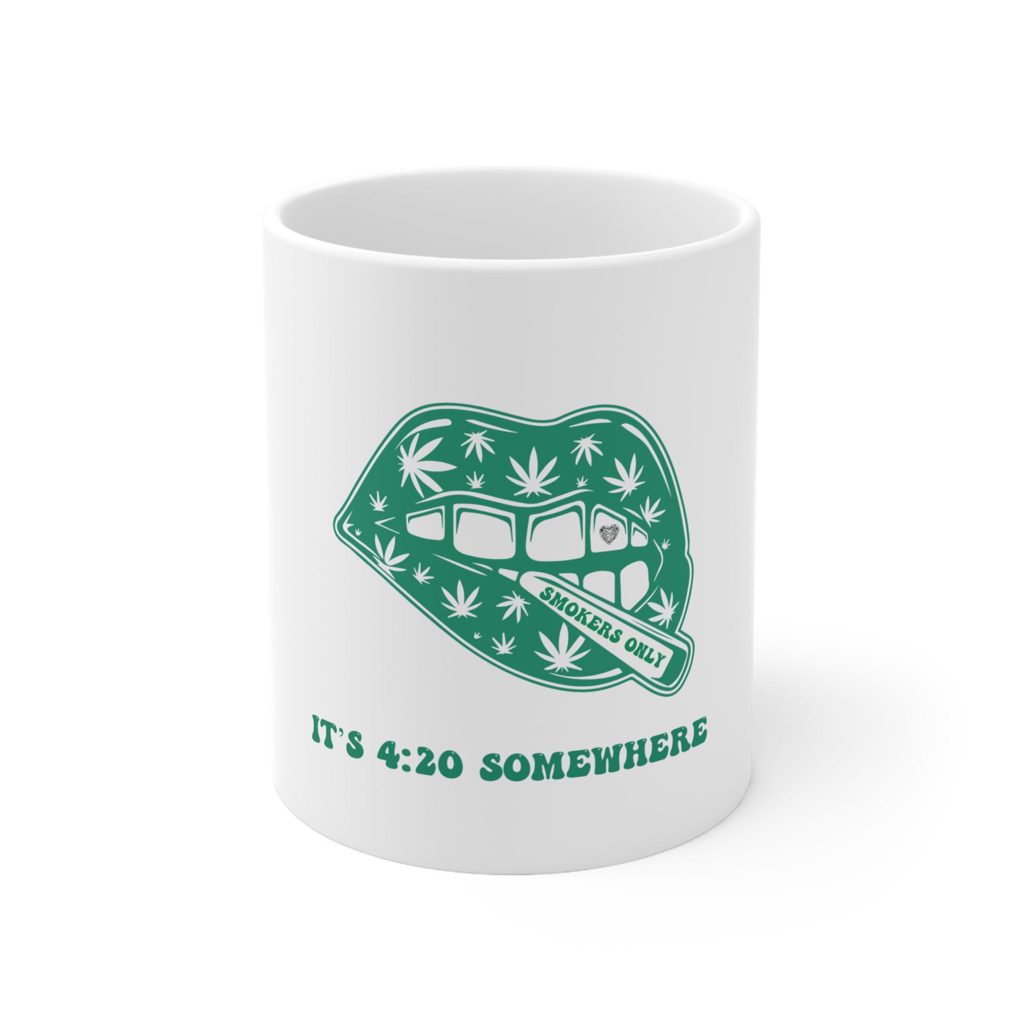 Mug Bud Smokers Only | 4:20 Somewhere | Cannabis-themed Coffee Mug 11 oz. |