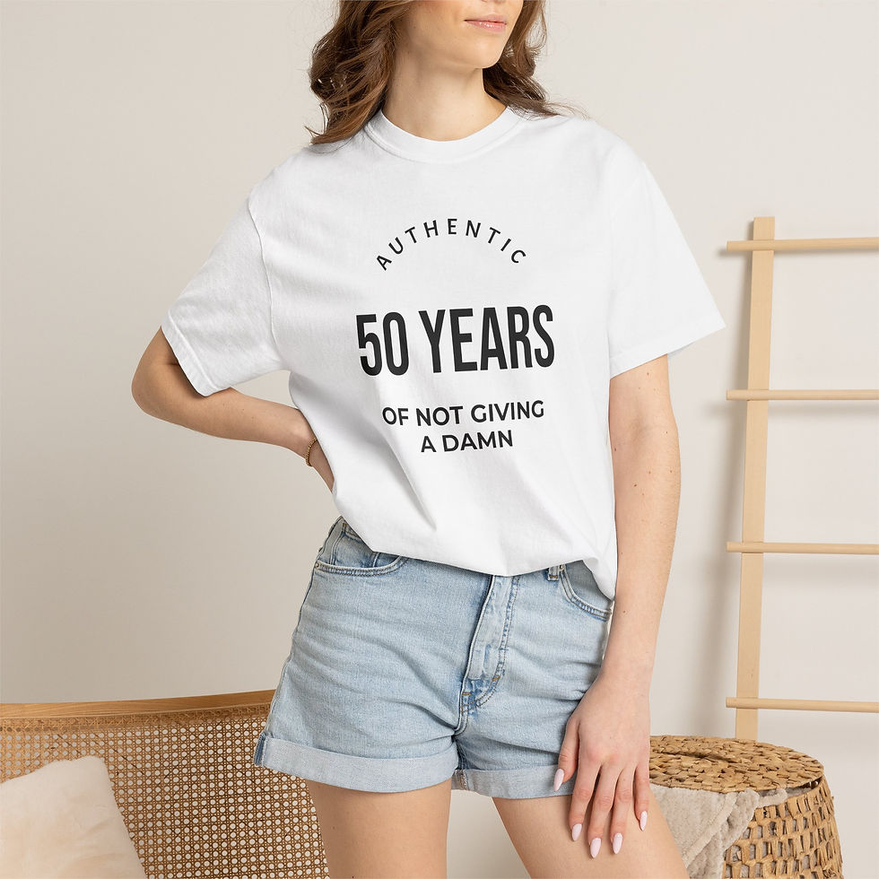 Thumbnail: Authentic - 50 Years of Not Giving a Damn T-Shirt -Funny  Senior - Gift Idea