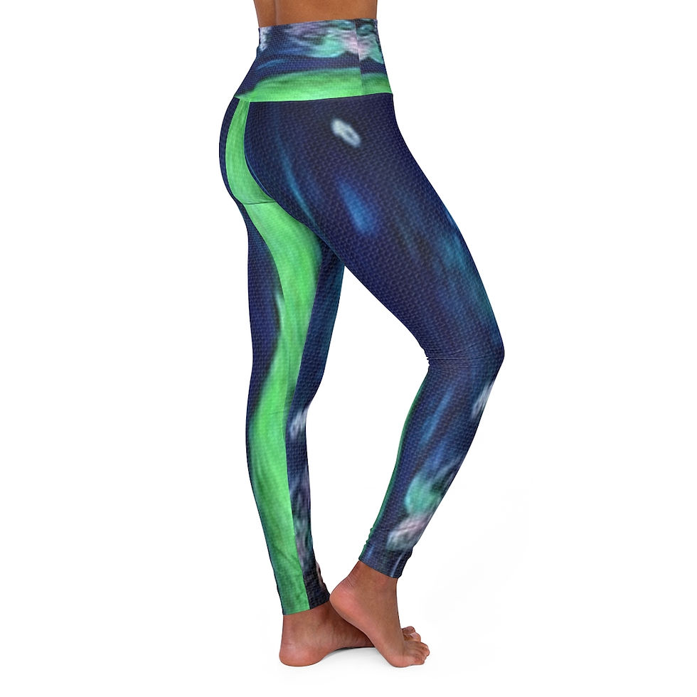 Purple Hazee Print High Waisted Yoga Leggings