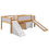 Thumbnail: Twin size Low Loft Bed Wooden Bed with Two Storage Boxes