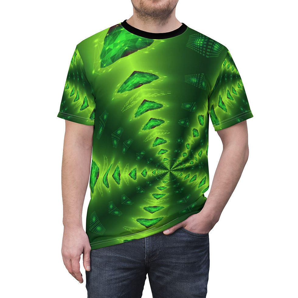 Thumbnail: Emerald Green Unisex Cut & Sew Tee 