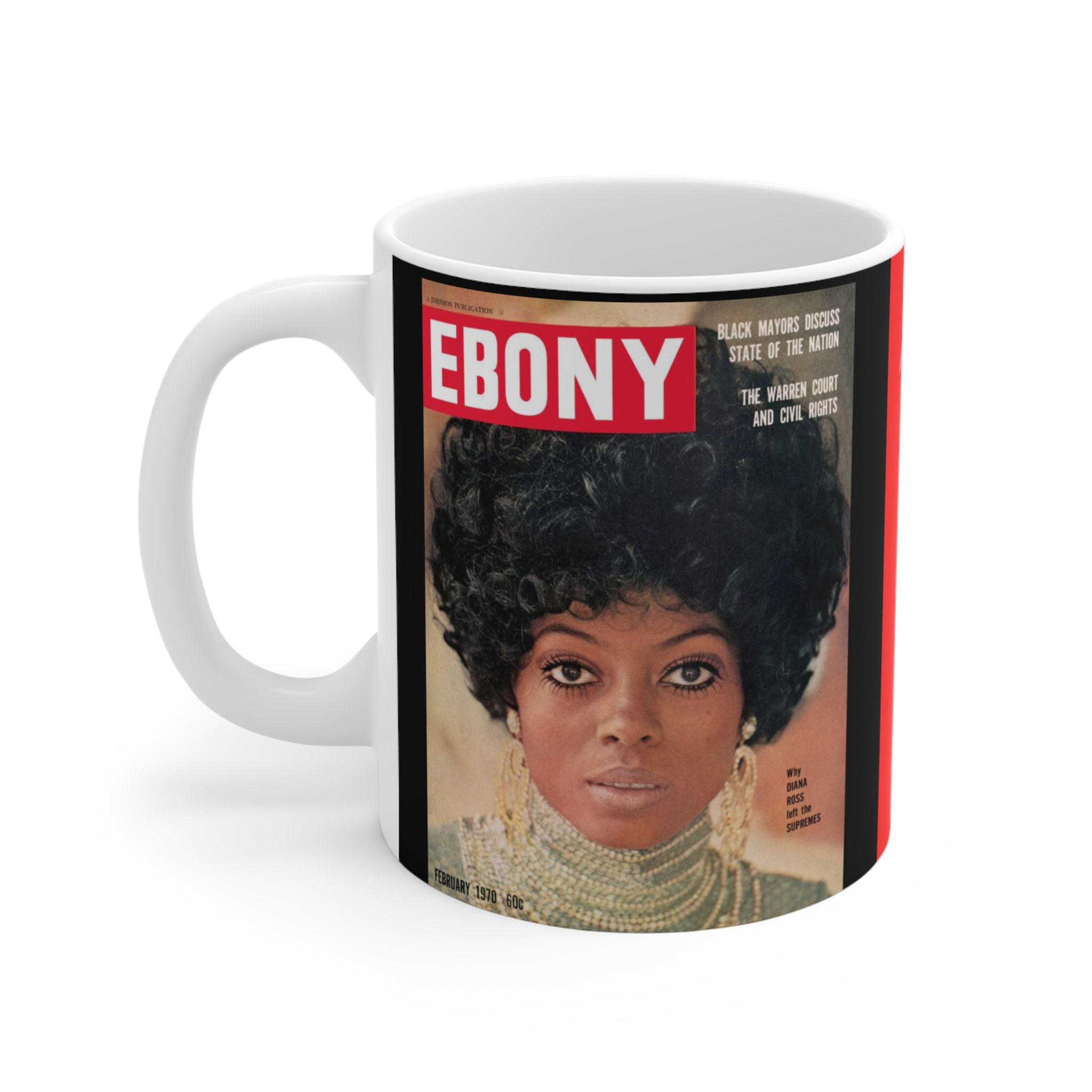 Diana Ross Ebony Magazine Cover Photo Coffee Cup, Motown Gift, Music, Mug 11oz,