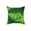 Thumbnail: Emerald Green Abstract Digital Spun Polyester Square Pillow