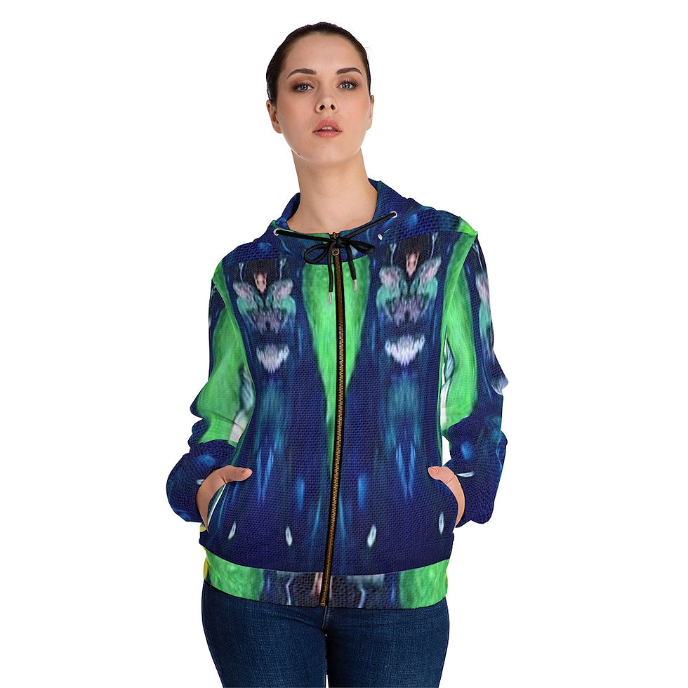 Thumbnail: Purple Hazze Print Women's Full-Zip Hoodie 