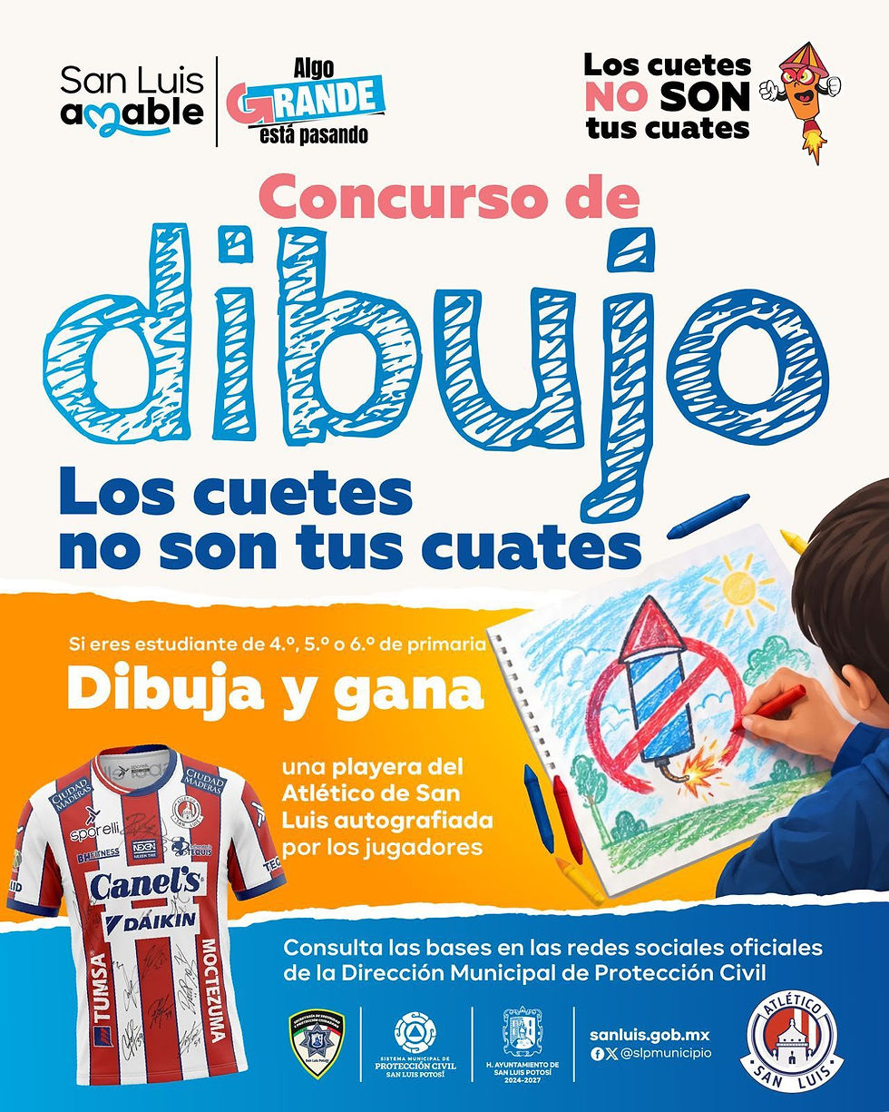 Protección Civil Municipal invita a niñas y niños a participar en concurso de dibujo para prevenir riesgos por pirotecnia