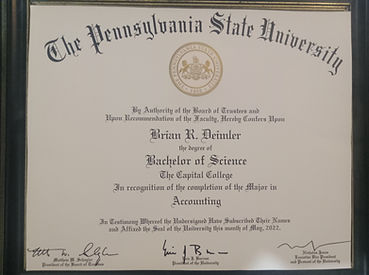 Pennsylvania State University Bachelors Degree