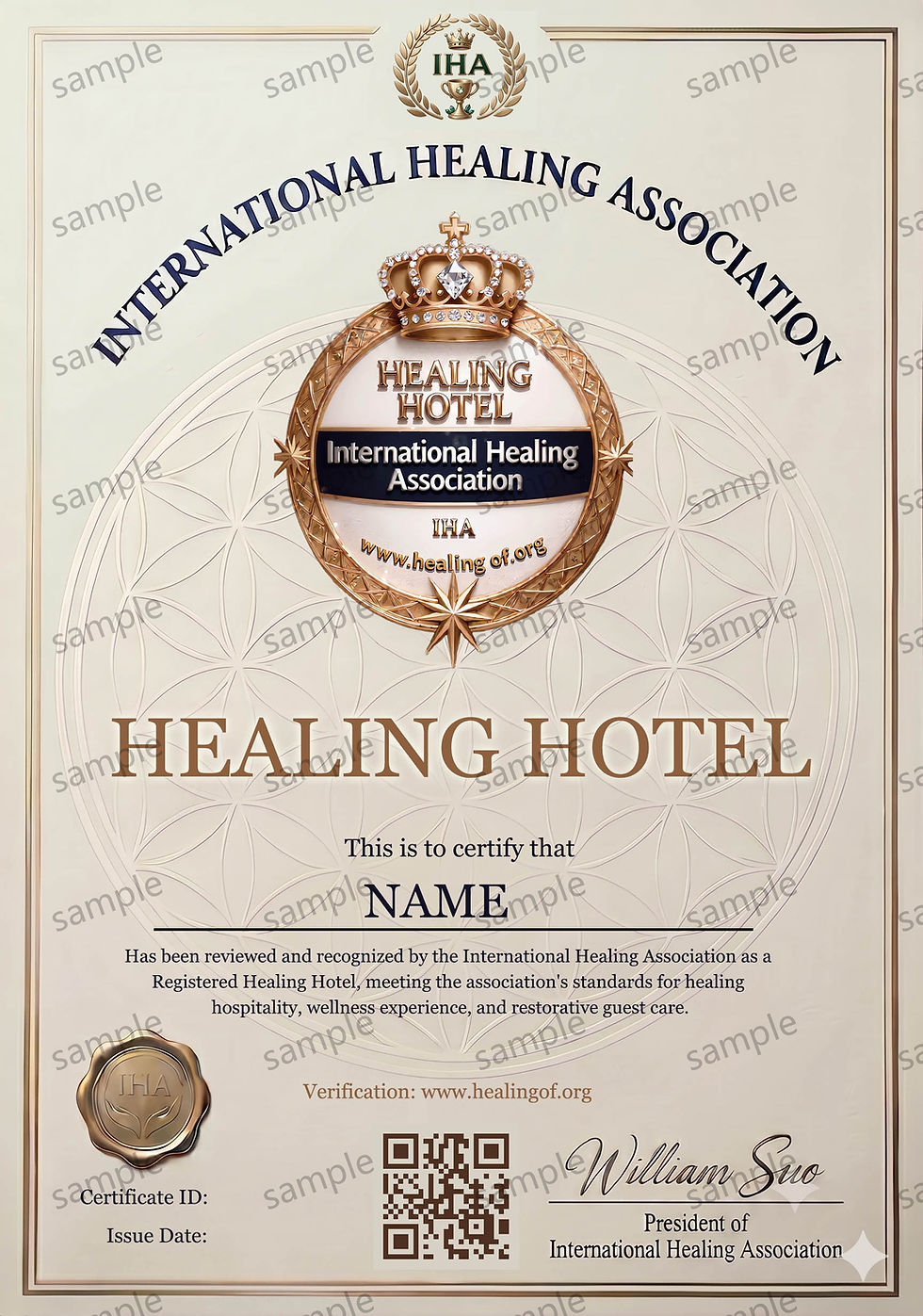 HEALING HOTEL certify