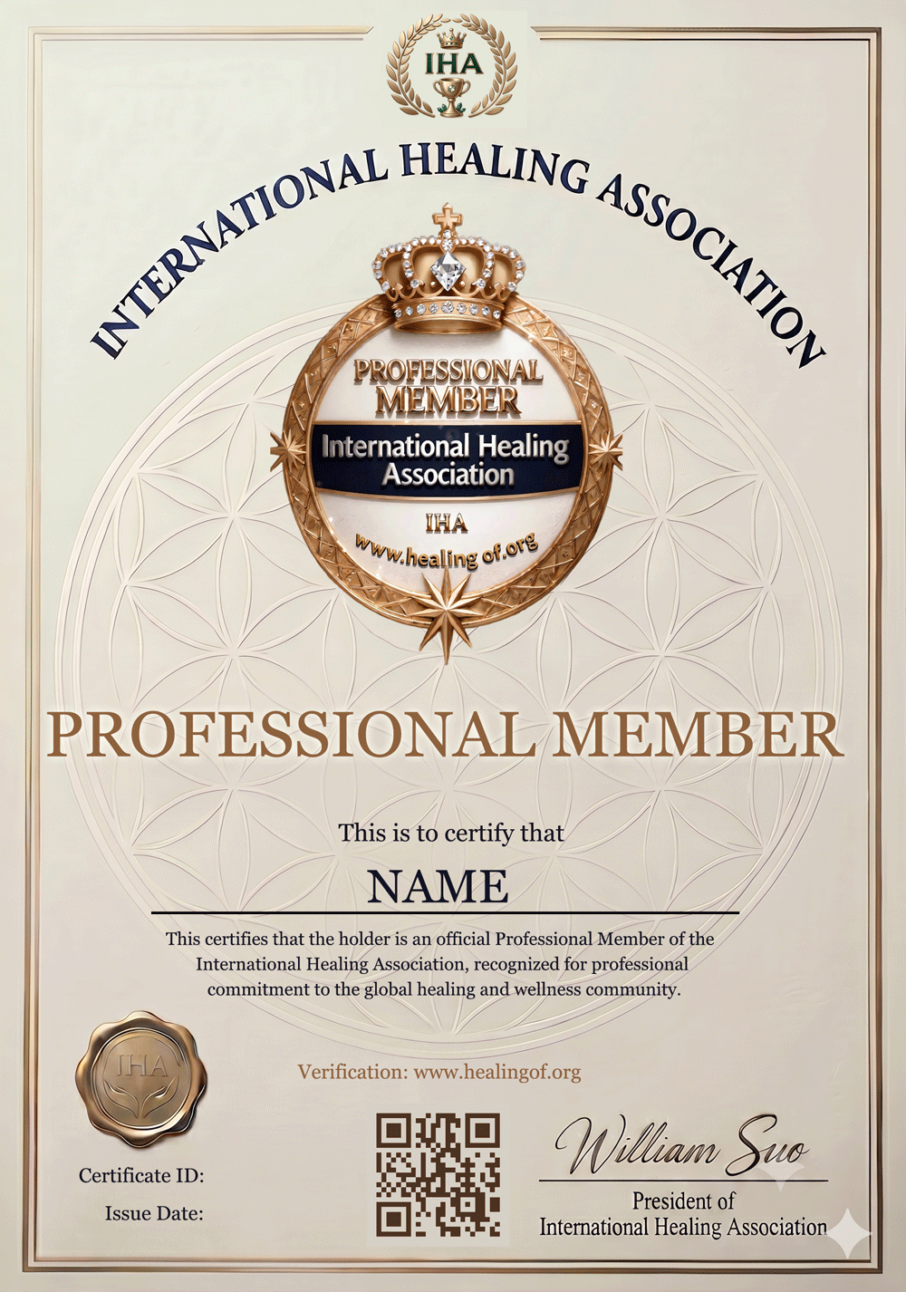Professional memeber certify
