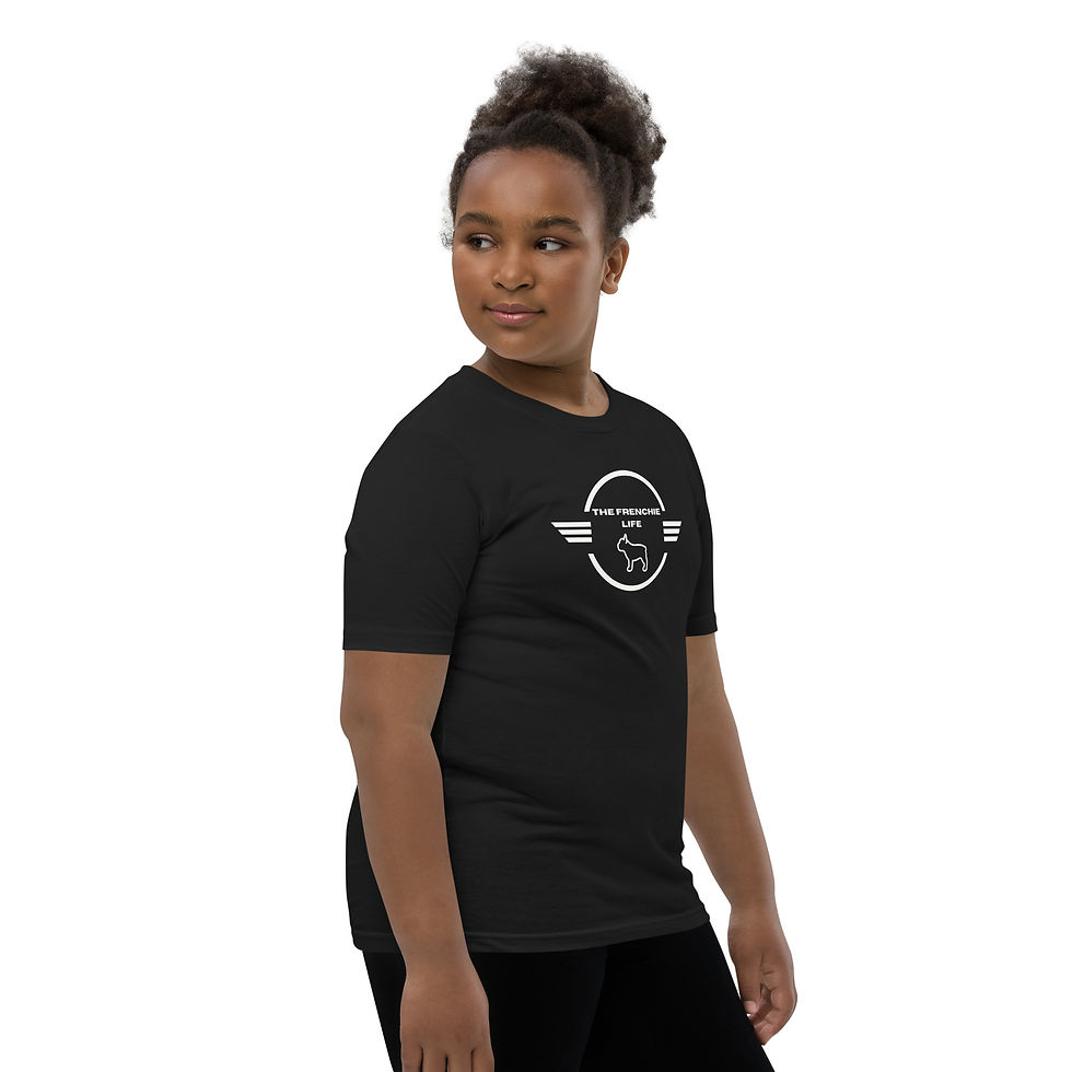 Thumbnail: The Frenchie Life - Flying - Youth Short Sleeve T-Shirt