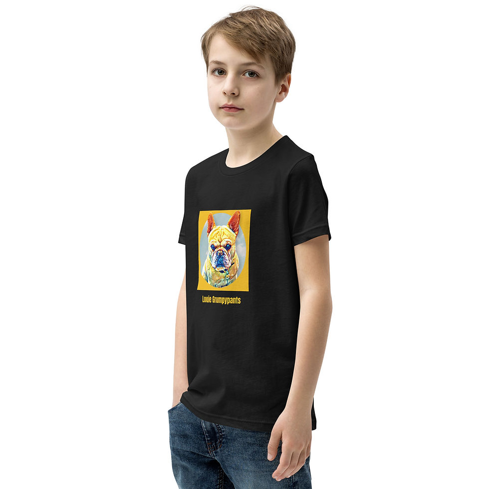 Thumbnail: Louie Grumpypants-Youth Short Sleeve T-Shirt