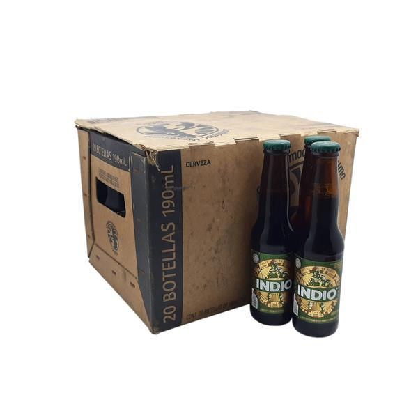 Cerveza Oscura Indio Botella 190ml. 20 Pack