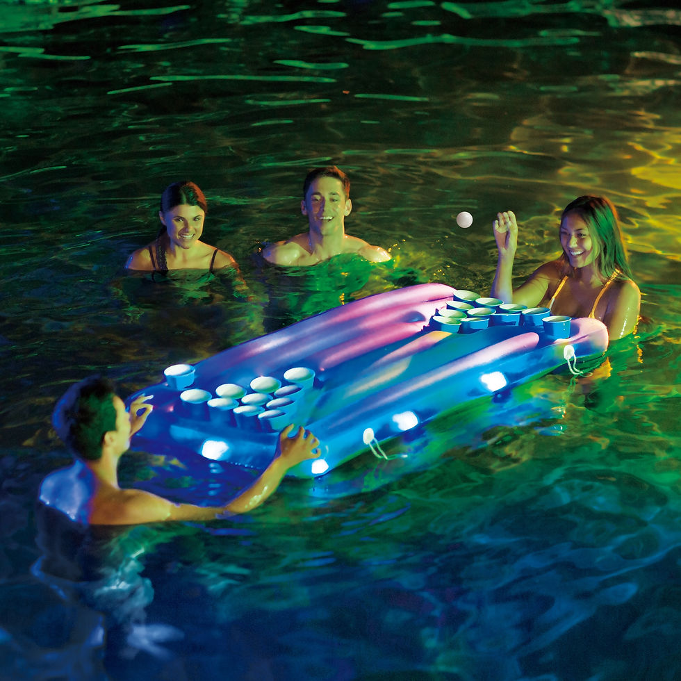 Summer Waves Aqua Glow Bierpong-Luftmatratze inkl. LED-Funktion