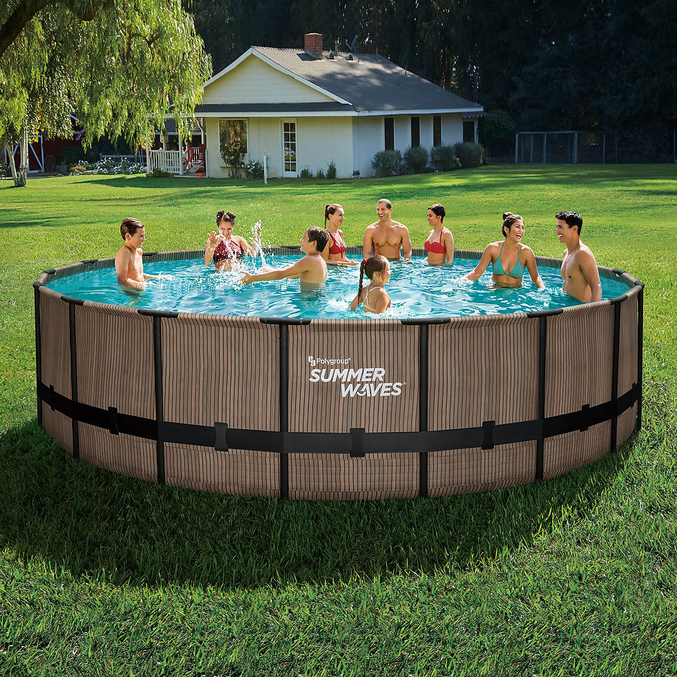 Miniaturbild: Summer Waves Elite Rundpool Ø549x132 cm, teak inkl. Zubehör