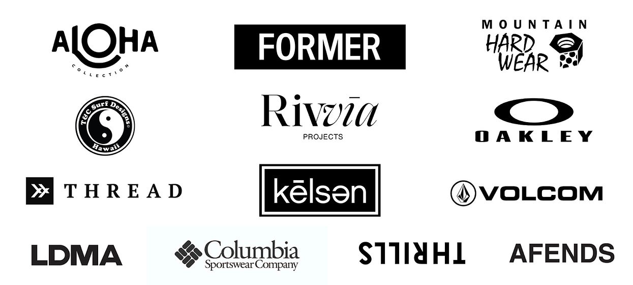 Logos of many companies the business has worked with over 20+ years