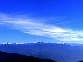Panoramic views of the Eastern Himalayas and the world's tallest unconquered peak, Mt. Gangkar Puensum