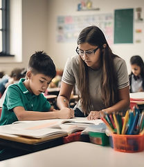 a helper working with a student in the classroom.jpg