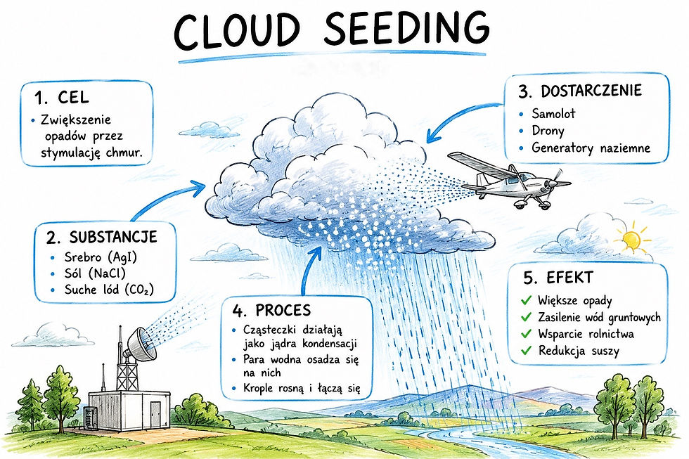 proces "cloud seeding" w ZEA, Adventurous Camel