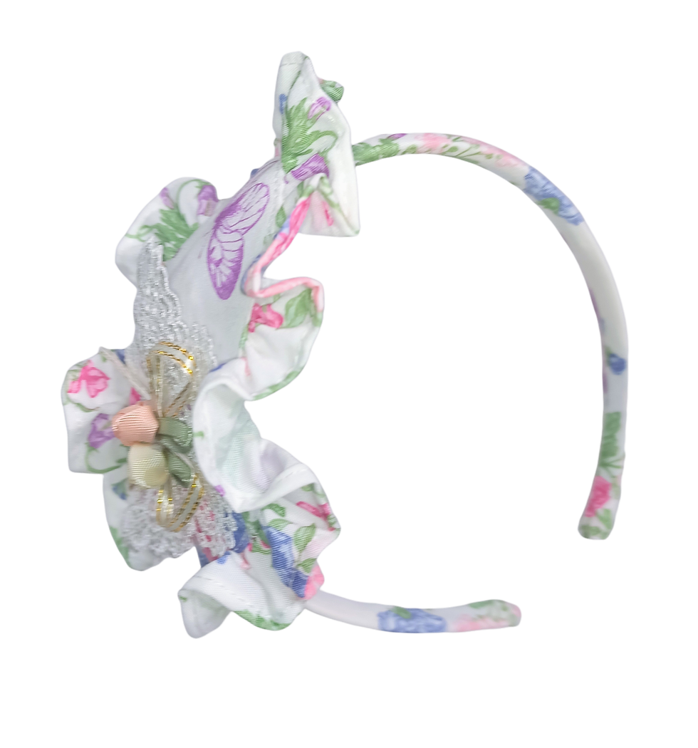 Thumbnail: Girl - Butterfly & Floral Two Piece Dress Set
