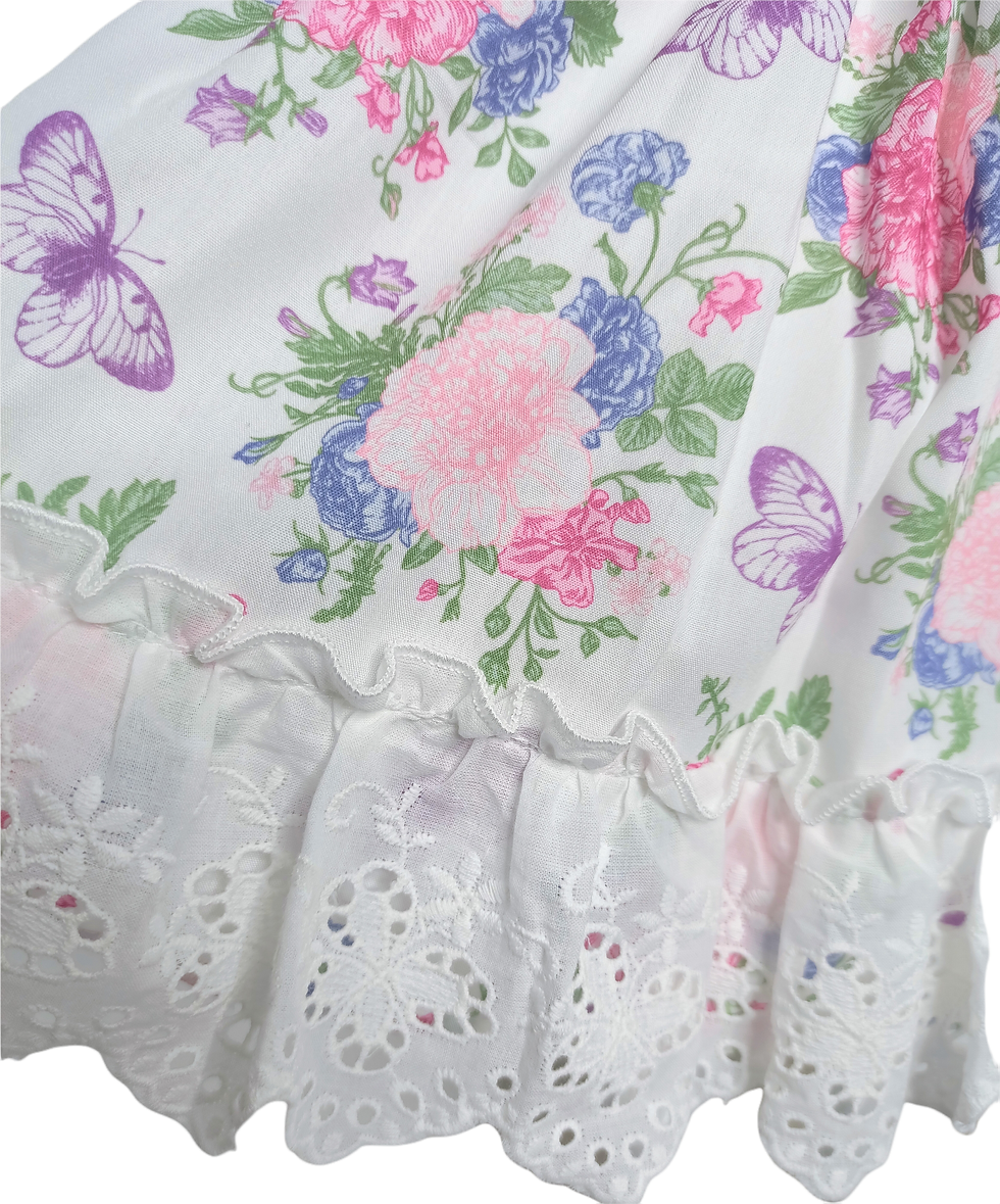 Thumbnail: Girl - Butterfly & Floral Two Piece Dress Set