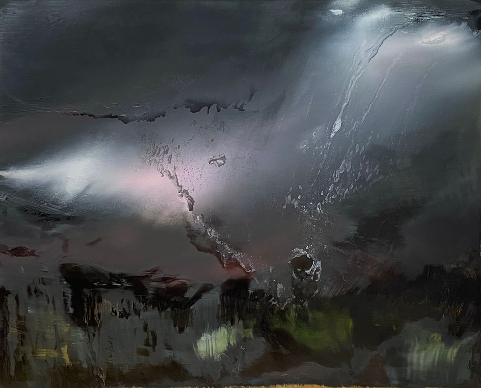 Mountains, cherry blossoms and grass waves