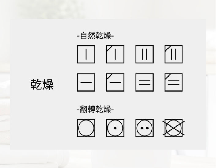 乾衣符號(正方形內有圓圈)