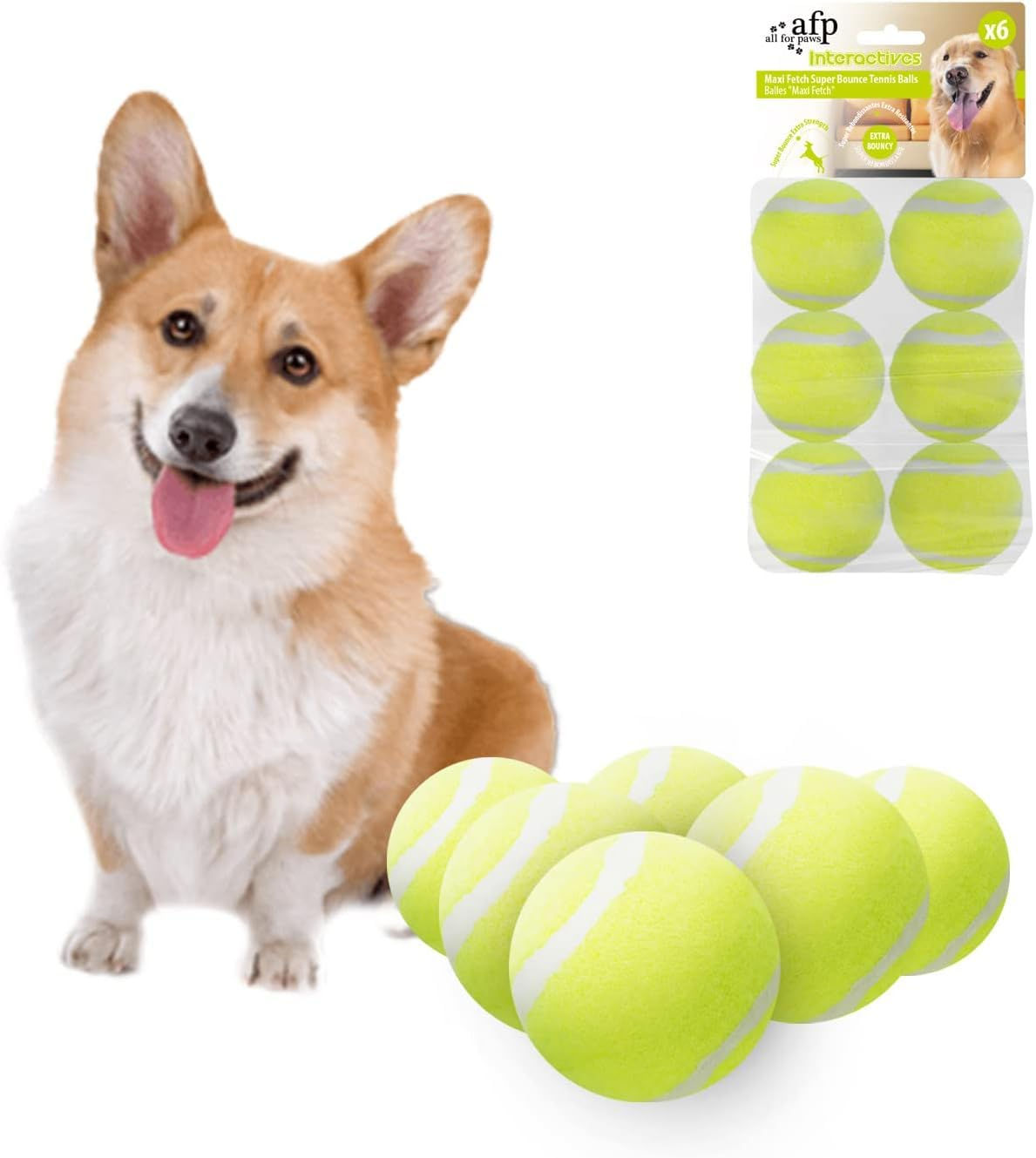 ALL FOR PAWS Ball Launcher Dog Ball Pet Throwing Toy Mini Tennis Balls for Dogs