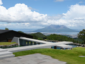 View of Sakurajima from Ontake Distillery