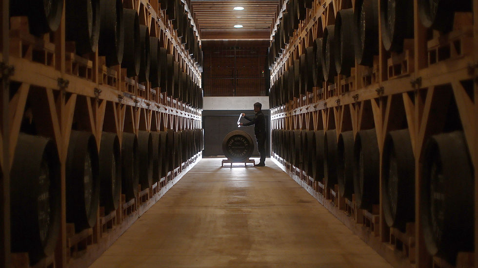 Whisky casks at Ontake Distillery in Japan