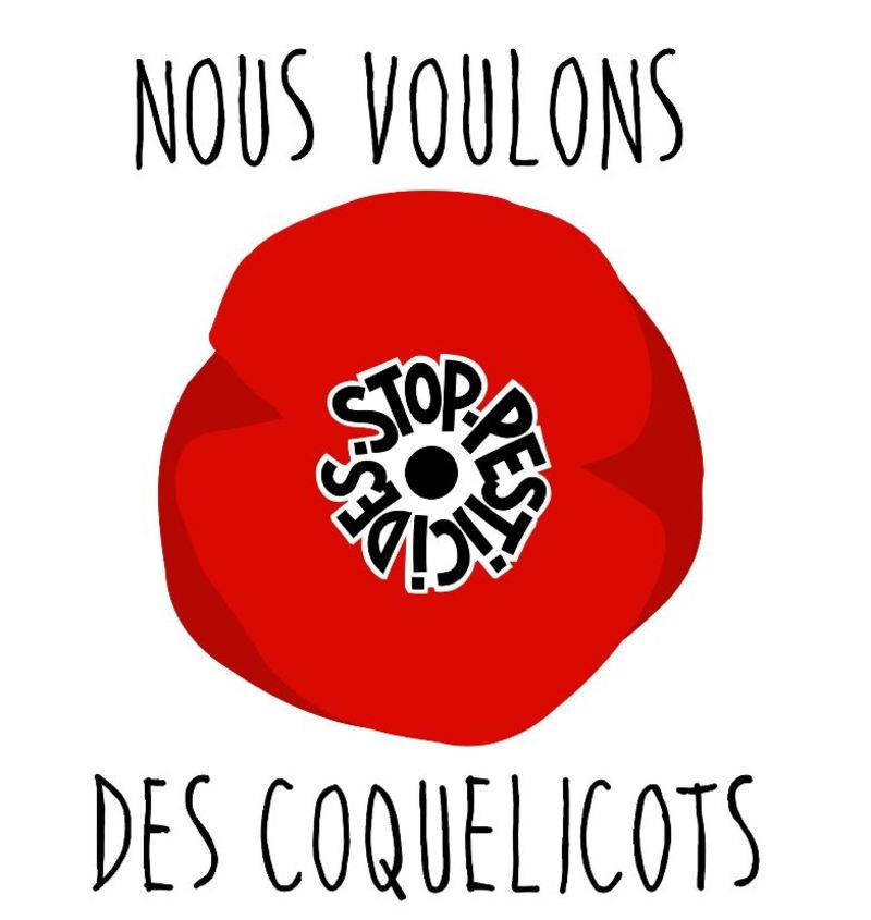 logo nous voulons des coquelicots vivre et agir