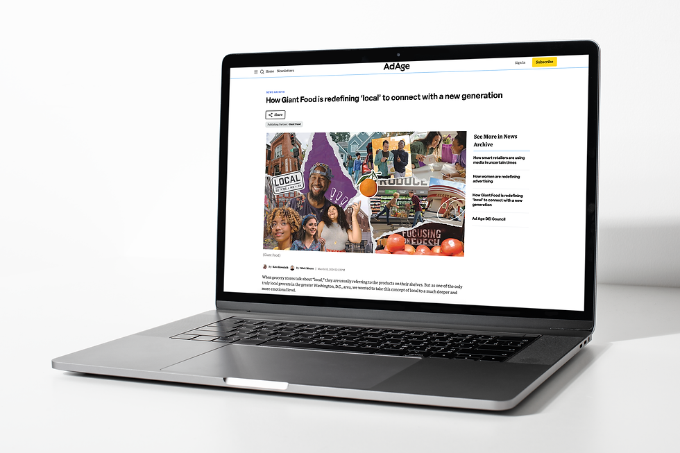 Mockup of the Giant collage on the AdAge website