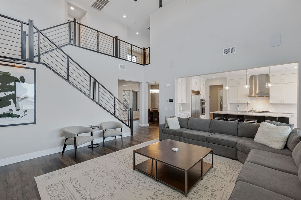 Interior of luxury home living room