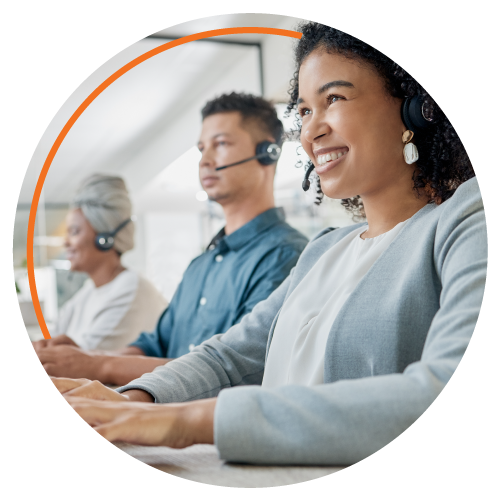 happy call center agents