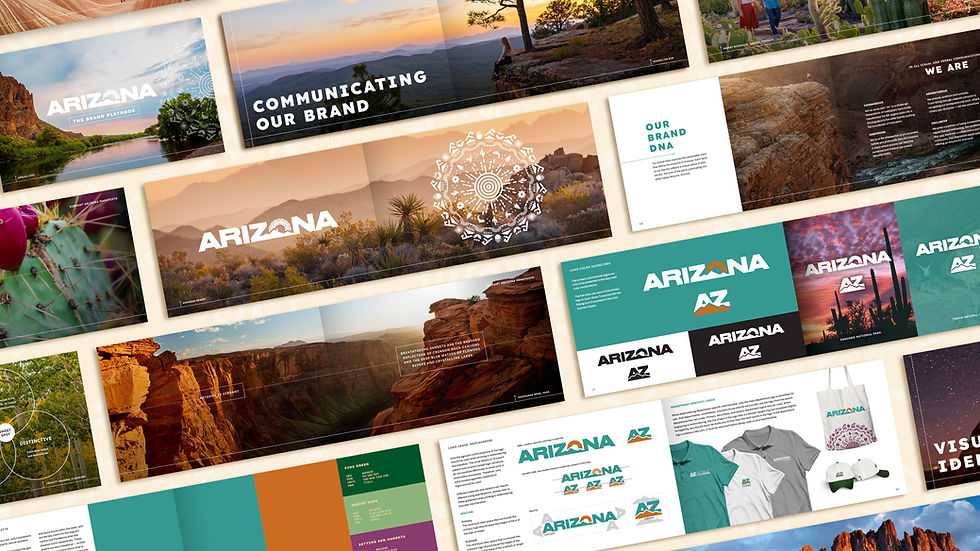 Arizona Office of Tourism  Brand Refresh book mockup 