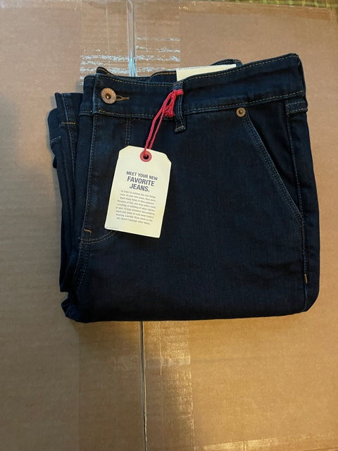 MID RISE TROUSER JEAN - LANDS' END - 12P - Women - Inseam: 29" Color: Dark Blue