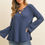 Thumbnail: Criss Cross Neck Long Sleeve Hacci Top