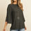 Thumbnail: Boat Neck Bell Sleeve Solid Hacci Brushed Top