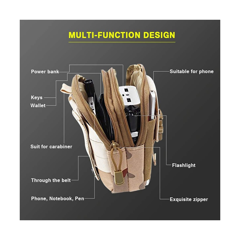 Thumbnail: Tactical MOLLE Military Pouch Waist Bag for Hiking and Outdoor Activities