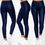 Thumbnail: Women's solid color leather casual pants foot pants