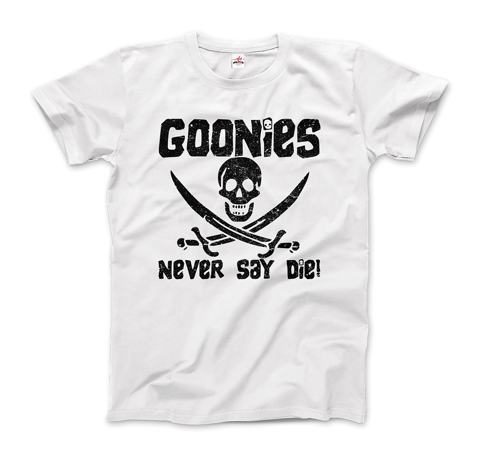 Thumbnail: The Goonies Never Say Die Distressed Design T-Shirt