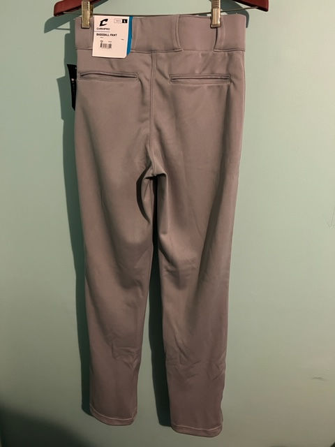 Thumbnail: Baseball Pant - CHAMPRO - Size: Youth L - Color Light Grey - Loose Fit