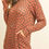 Thumbnail: Animal Print Rib Detail Long Sleeved Pocket Top