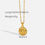 Thumbnail: 18K Gold Plated Crystal Pave Moon Star Pendant Crescent Zircon Necklaces
