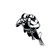 make this an outline of a scuba diver, just black and white simple outline,stencil like_ed