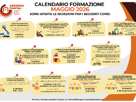 CORSI MAGGIO E GIUGNO 2026