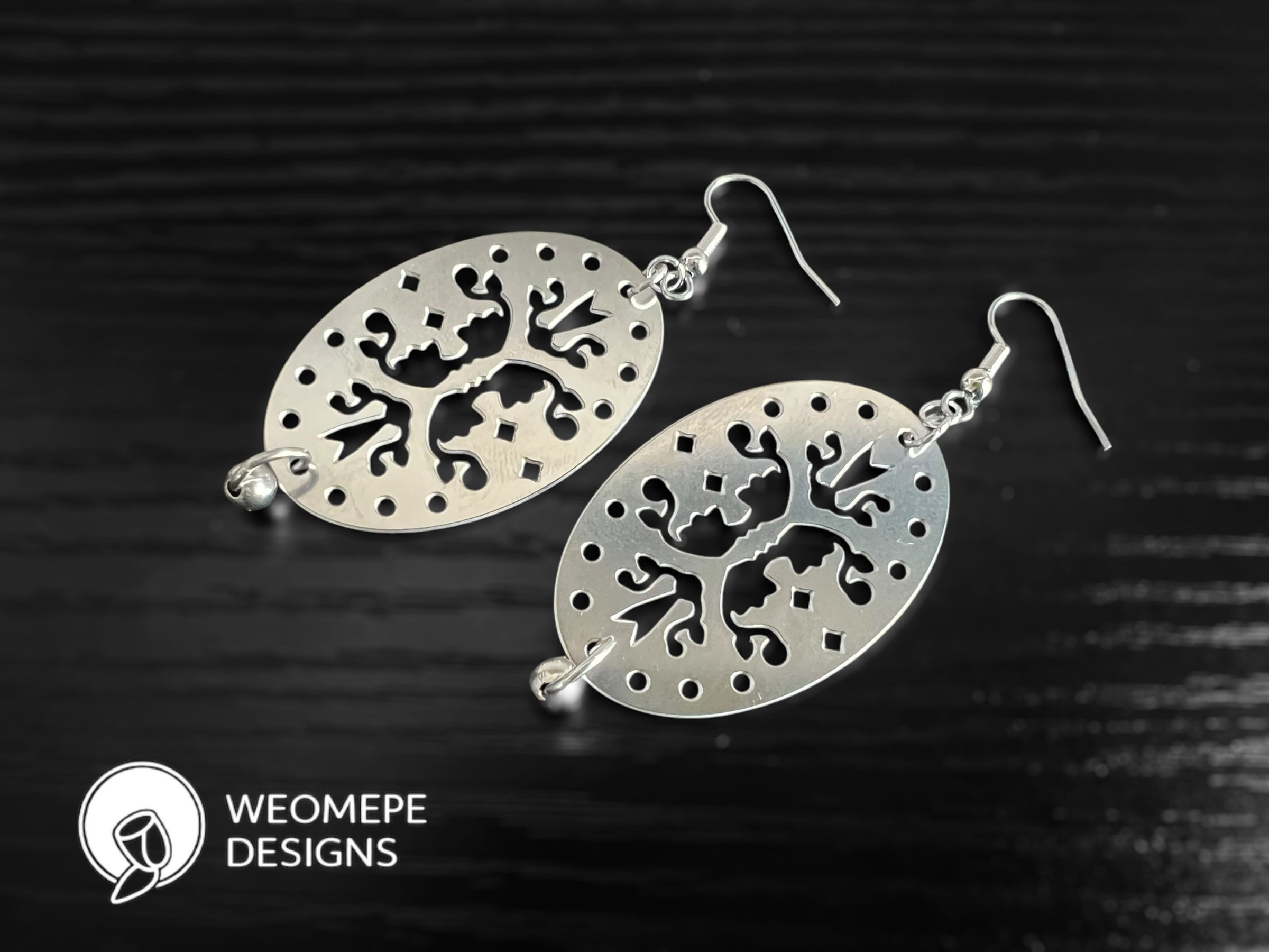 Weomepe SS - Garden Oval w/drop earrings 