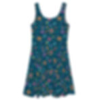 Thumbnail: Weomepe Spring Floral Skater Dress - Teal