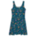 Thumbnail: Weomepe Spring Floral Skater Dress - Teal