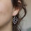 Thumbnail: Leaf earrings, primitive wire leaves, sterling silver or 9k gold