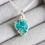Thumbnail: Raw Apatite necklace - sterling silver