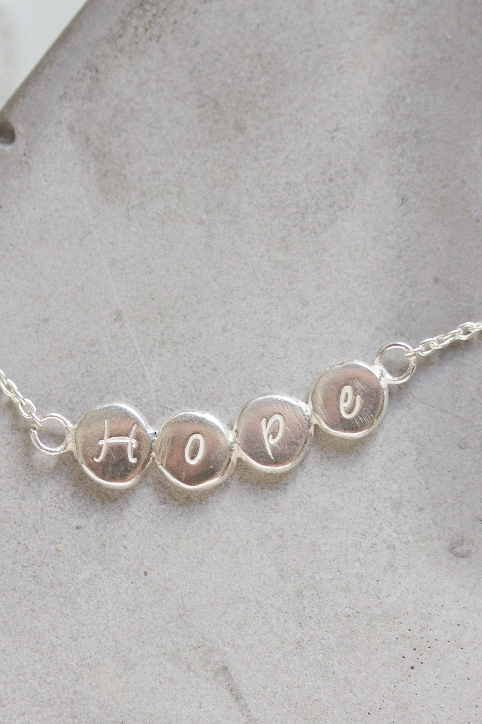 Thumbnail: Personalized necklace, custom number of letters, sterling silver
